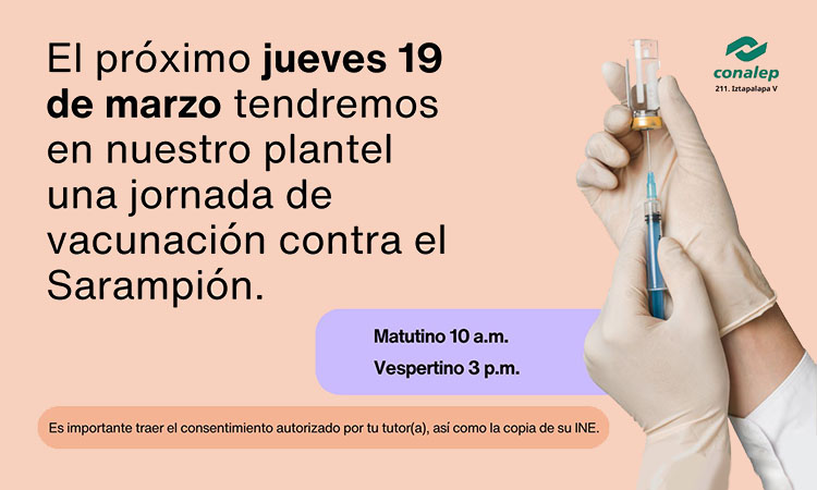 Jornada de Vacunación contra el Sarampión