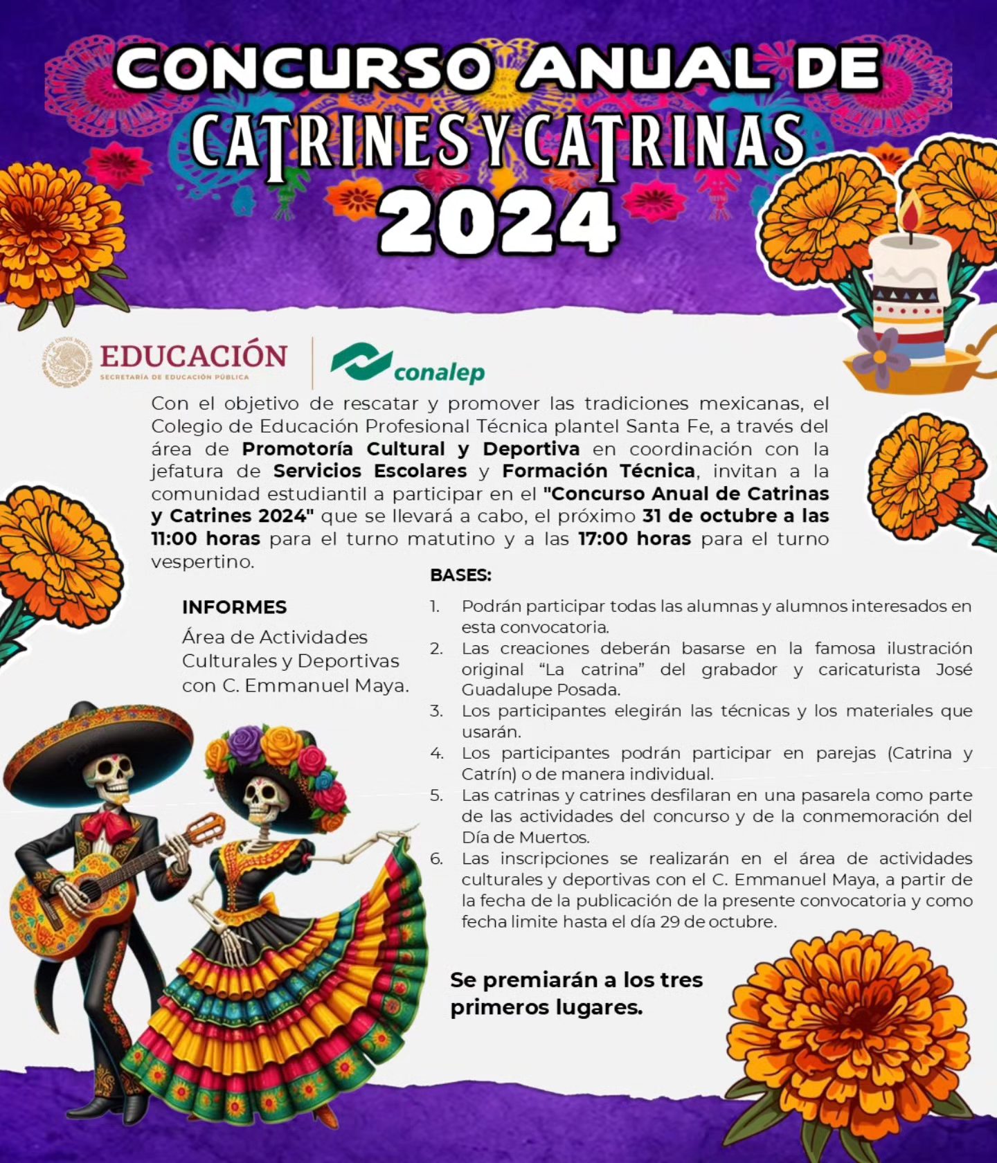 concurso anual de catrinas y catrines 2024